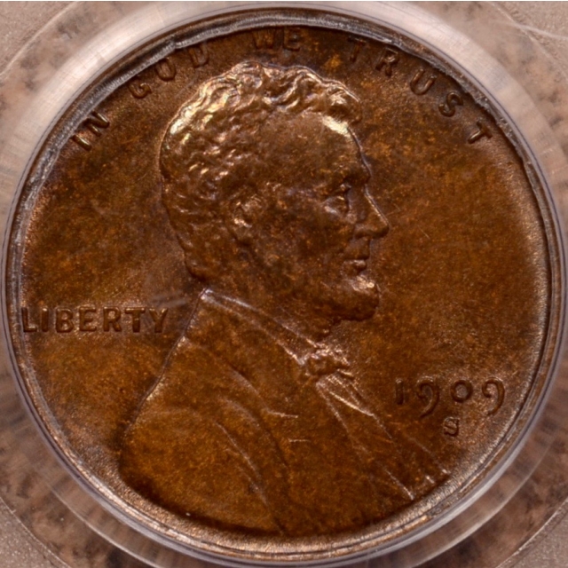 1909-S VDB Lincoln Cent PCGS MS62 BN OGH (CAC)