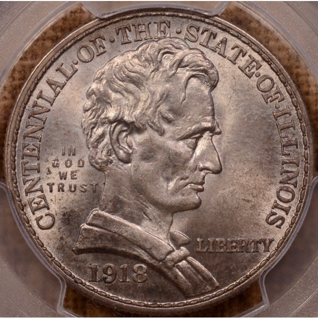 1918 Lincoln Silver Commemorative PCGS MS64