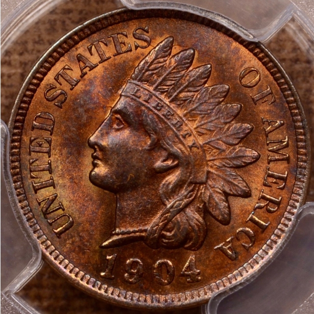 1904 Indian Cent PCGS MS64 RB