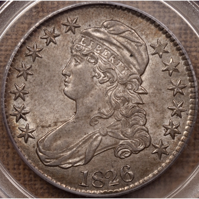 1826 O.109 Capped Bust Half Dollar PCGS MS62 CAC