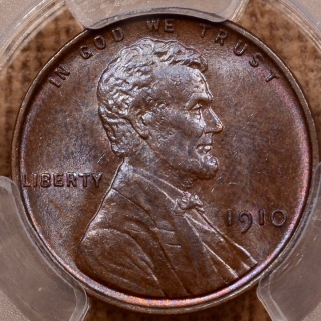 1910 Lincoln Cent PCGS MS64 BN