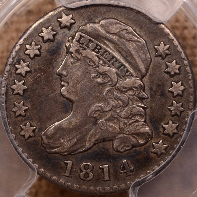 1814 JR-5 STATESOF Capped Bust Dime PCGS XF40 (CAC)