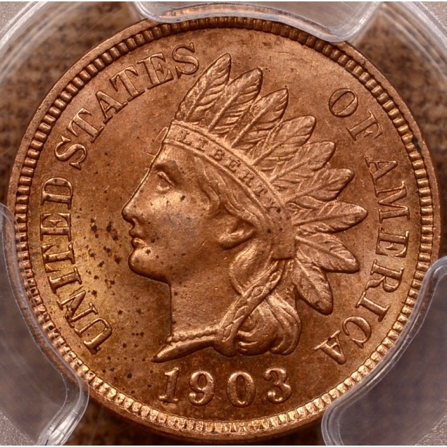 1903 Indian Cent PCGS MS63 RB...RD in my humble opinion