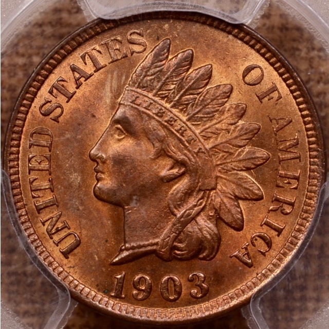 1903 Indian Cent PCGS MS64+ RB