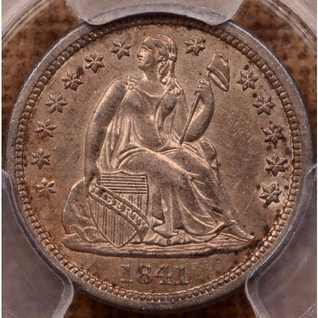 1841 Liberty Seated Dime PCGS AU55
