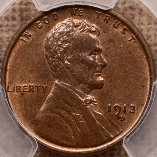1913-D Lincoln Cent PCGS MS63 RB