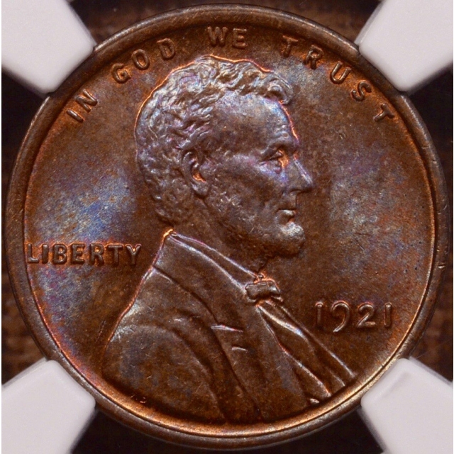 1921 Lincoln Cent NGC MS64 BN...Magenta sort of BN!