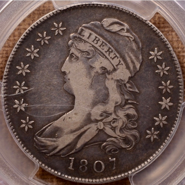 1807 O.113 Small Stars Capped Bust Half Dollar PCGS VF25 (CAC)