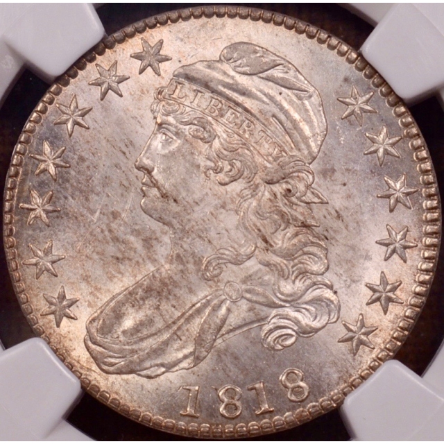 1818 O.112' R6? Capped Bust Half Dollar NGC MS63