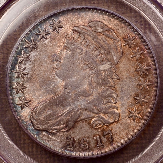 1817 O.113a Capped Bust Half Dollar PCGS AU58 (CAC)
