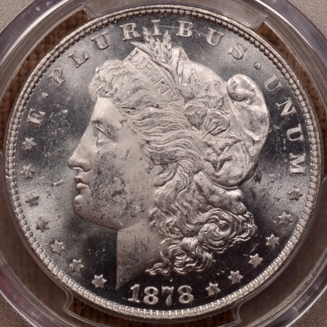 1878 V.1 8TF Morgan Dollar PCGS MS63, PQ+