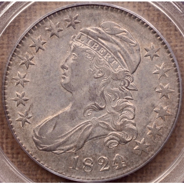 1824/Various Dates O.103 Capped Bust Half Dollar PCGS AU53