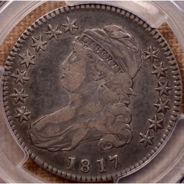 1817 O.103 Punctuated Date Capped Bust Half Dollar PCGS VF25 (CAC)