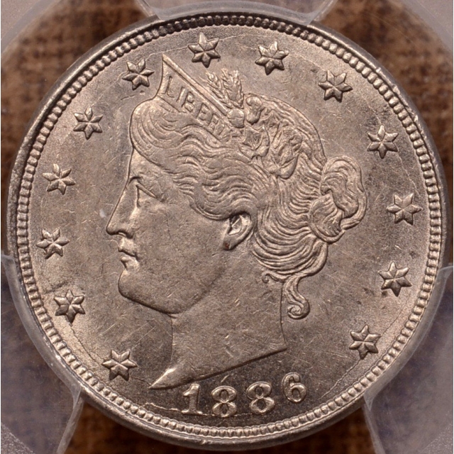 1886 Liberty Nickel PCGS AU55 CAC