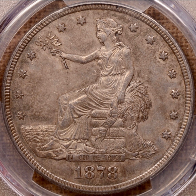 1878-S Trade Dollar PCGS AU58+ (CAC)