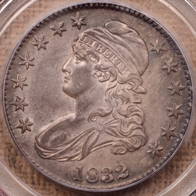 1832 O.101 Large Letters Capped Bust Half Dollar PCGS AU58 (CAC)