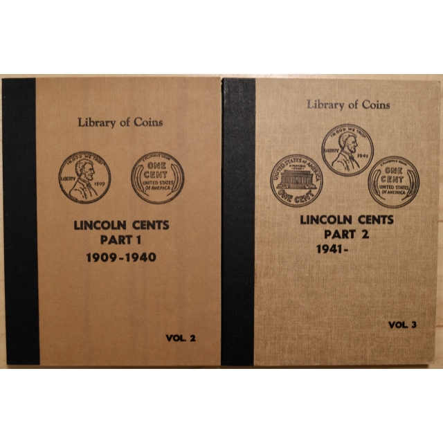 Library of Coins Volumes 2 and 3, Lincoln Cents (1909-1963-D plus) Parts 1 and 2 complete