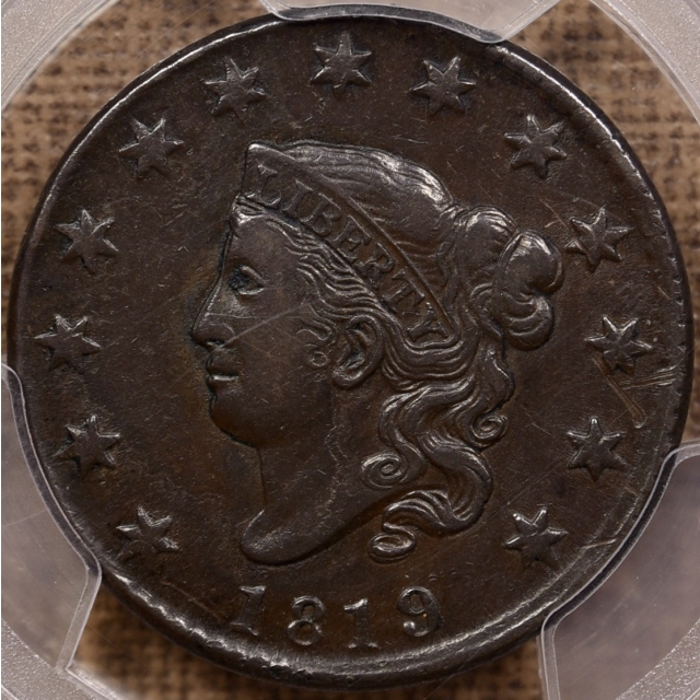 1819 N."8 1/2" Small Date Coronet Head Cent PCGS VF30, ex. Jack Robinson