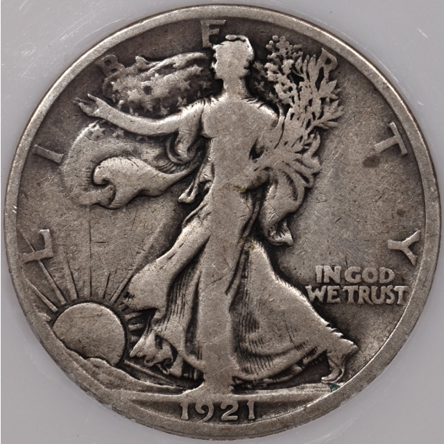 1921-D Walking Liberty Half Dollar PCI VG10 (VG8)