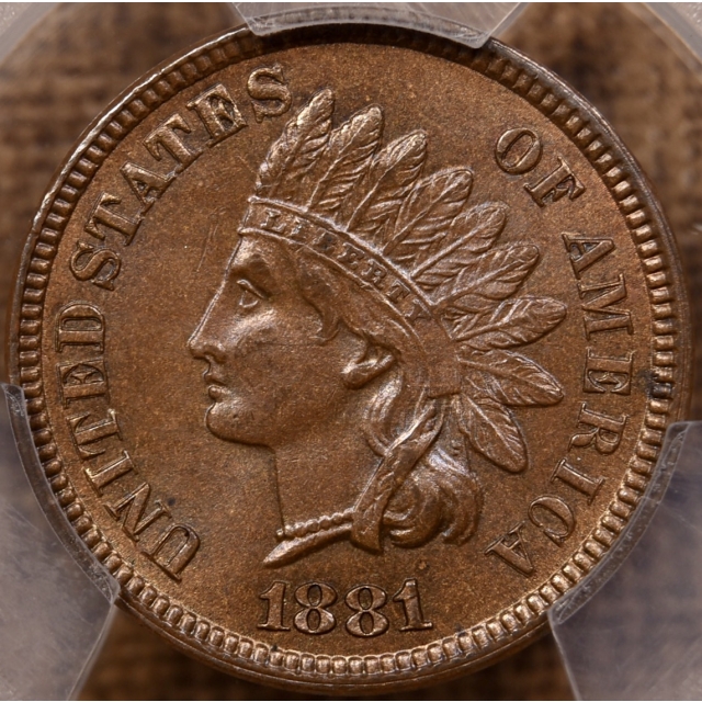 1881 Indian Cent PCGS MS64 BN