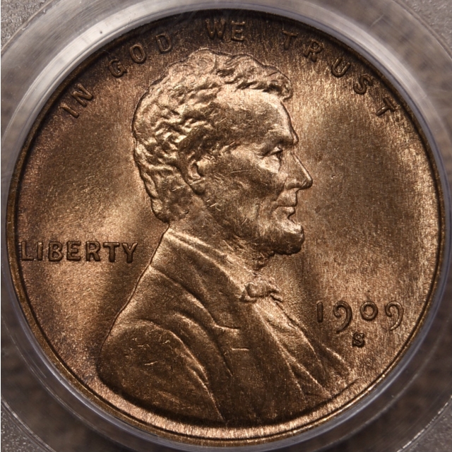 1909-S Lincoln Cent PCGS MS64 RB CAC