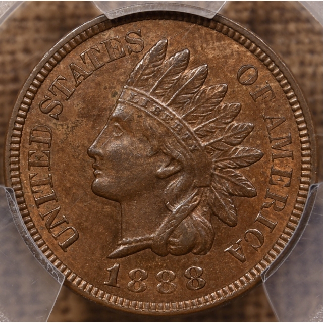 1888 Indian Cent PCGS MS63 RB