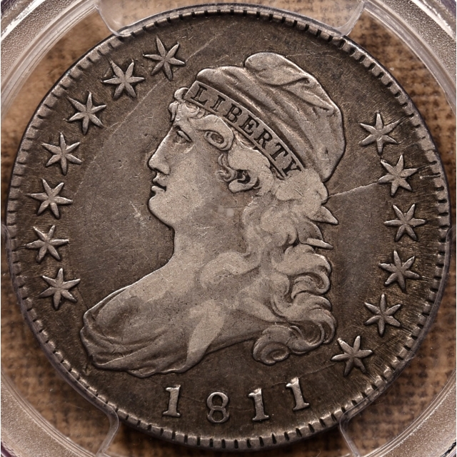 1811 O.112 R4- Small 8 Capped Bust Half Dollar PCGS VF20 CAC, ex. Brunner