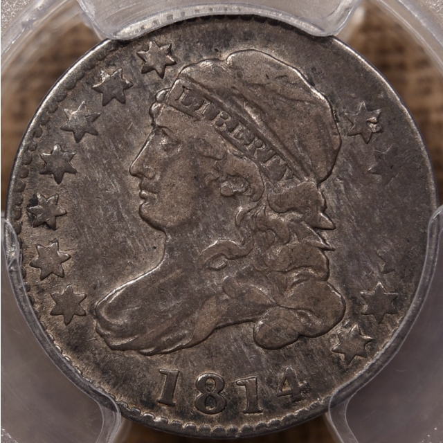1814 JR-2 Large Date Capped Bust Dime PCGS VF25 CAC