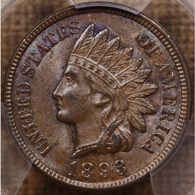 1893 Indian Cent PCGS MS64 BN