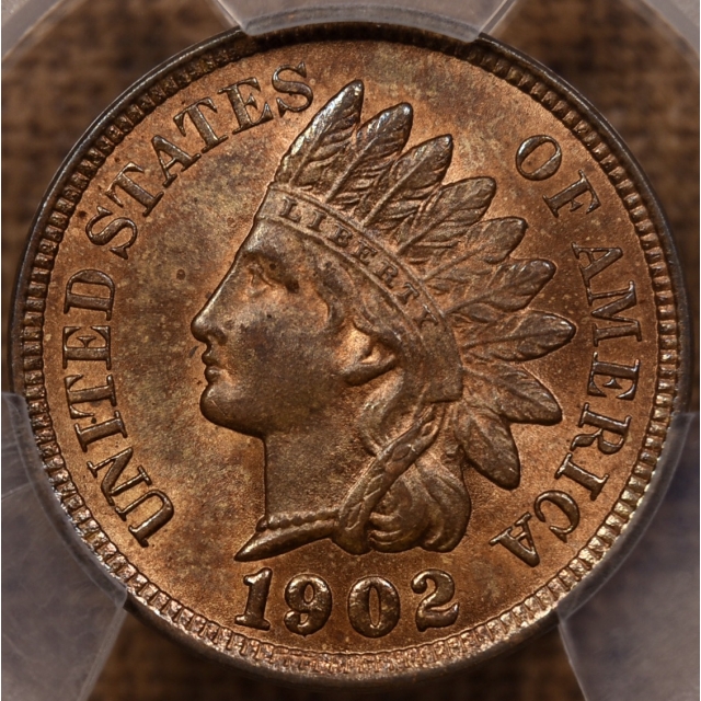 1902 Indian Cent PCGS MS63 RB