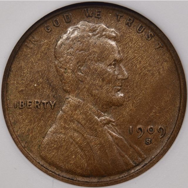 1909-S Lincoln Cent ANACS EF40, 1989 Collection