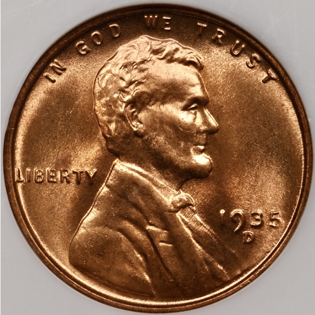 1935-D Lincoln Cent NGC MS66 RD, No Barcode Fatty