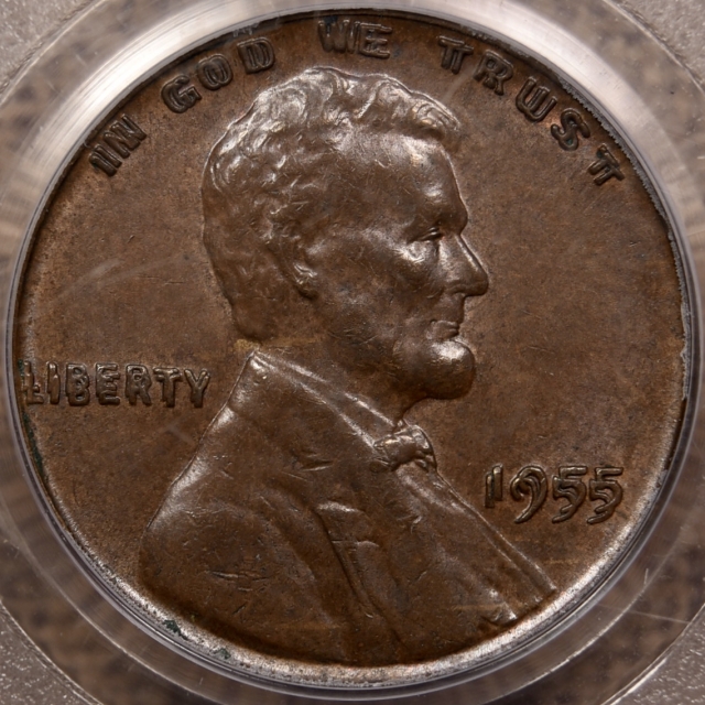 1955 Doubled Die Obverse Lincoln Cent PCGS AU58 CAC