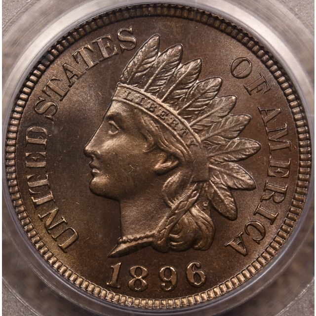 1896 Proof Indian Cent PCGS PR65 RB CAC & Eagle Eye