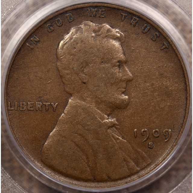 1909-S VDB Lincoln Cent PCGS VF25 CAC
