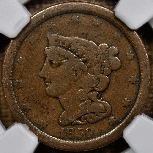 1854 Braided Hair Half Cent PCGS AU-58 and CAC Approved!