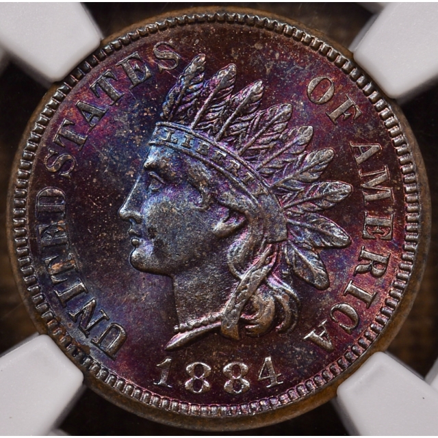 1884 Indian Cent NGC MS63 BN