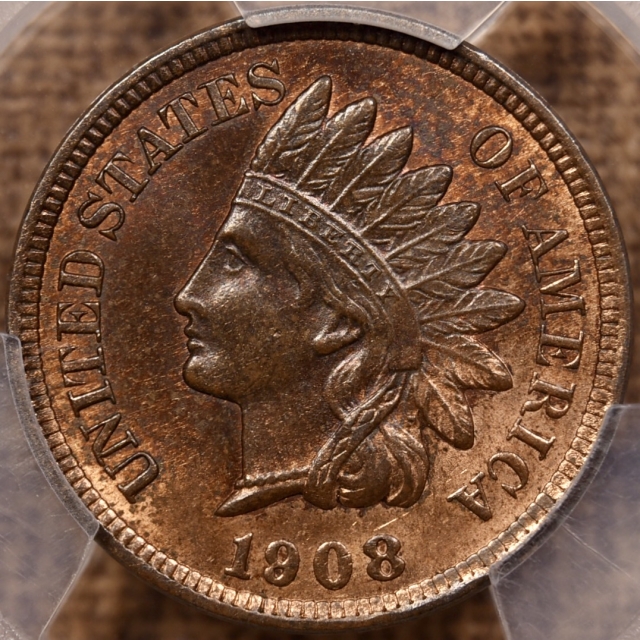 1908 Indian Cent PCGS MS64 RB
