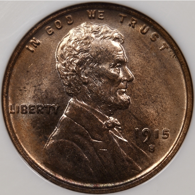 1915-S Lincoln Cent NGC MS64 RB CAC