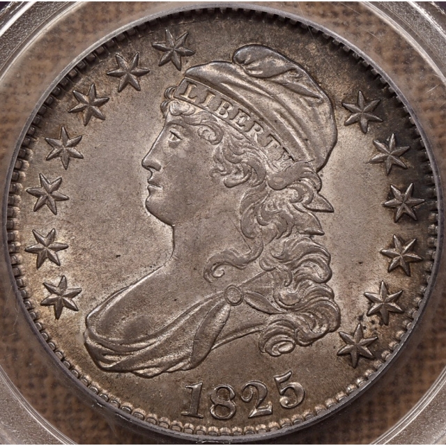 1825 O.101 Capped Bust Half Dollar PCGS AU58, ex. Prouty / Graham