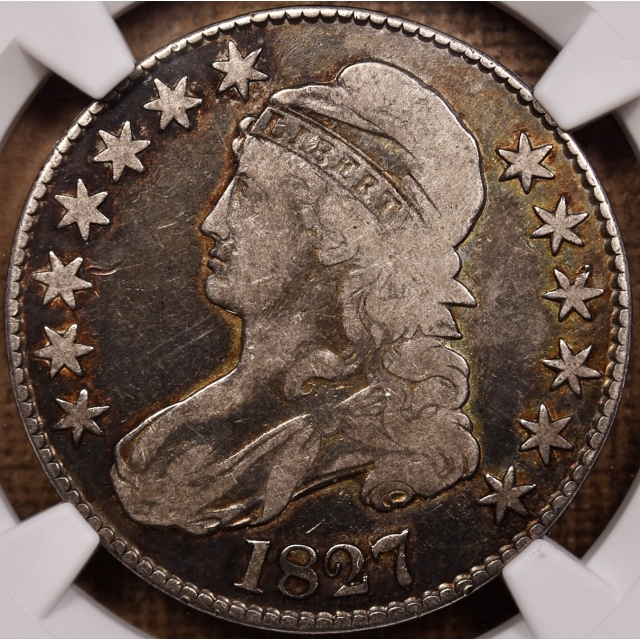 1827 O.145 R5 Capped Bust Half Dollar NGC F12