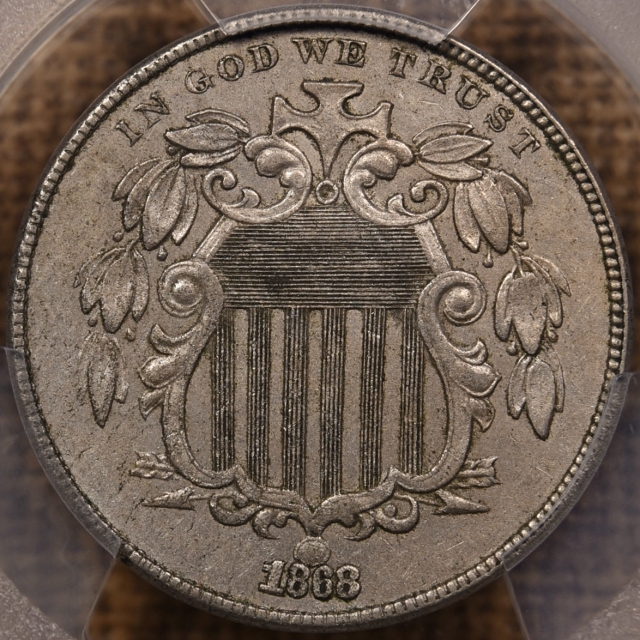 1868 Shield Nickel PCGS AU53