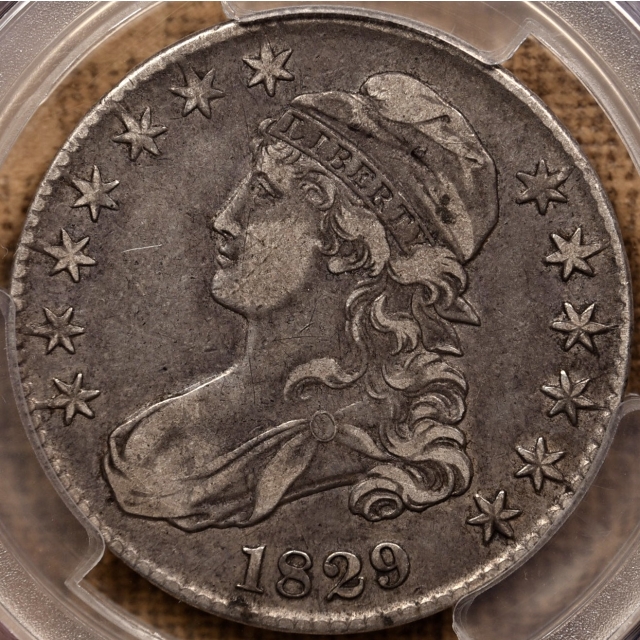 1829 O.104 R5 Capped Bust Half Dollar PCGS XF40 CAC, ex. Brunner