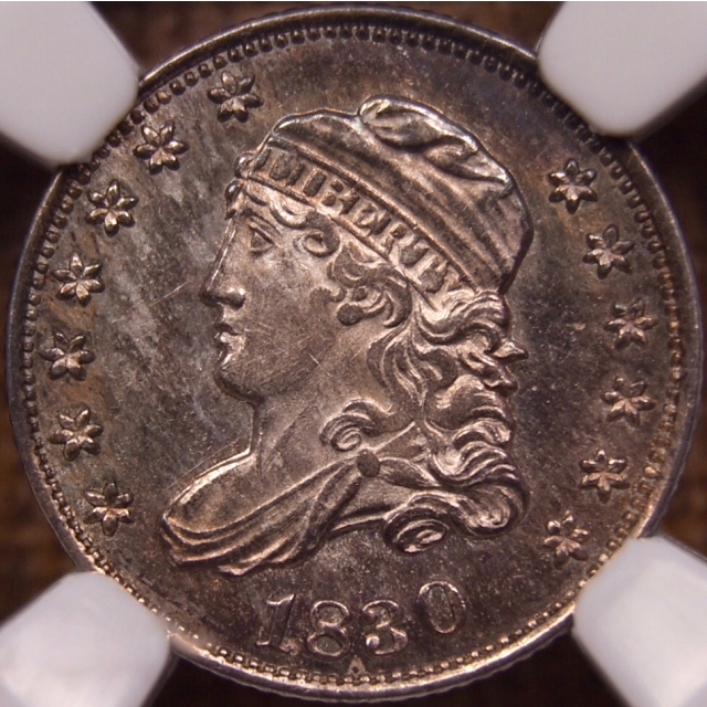 1830 LM.1.1 R6 Capped Bust Half Dime NGC MS65 PL CAC