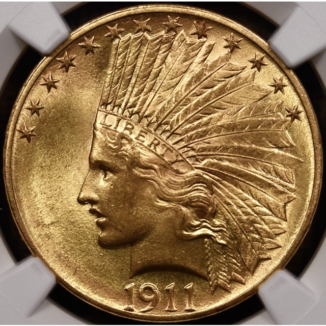 1911 Indian $10 Gold Eagle NGC MS64+ CAC