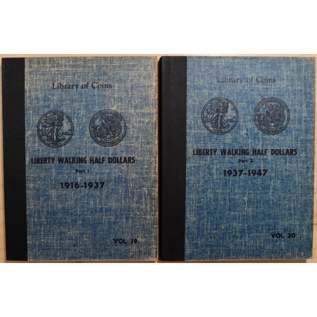 Library of Coins Volumes 19 and 20, Liberty Walking Half Dollars (1916-1947) Parts 1 and 2 complete