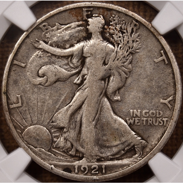 1921-D Walking Liberty Half Dollar NGC VF25 CAC