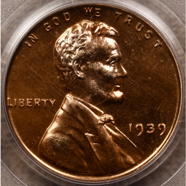 1939 Proof Lincoln Cent PCGS PR65 RD Series Holder