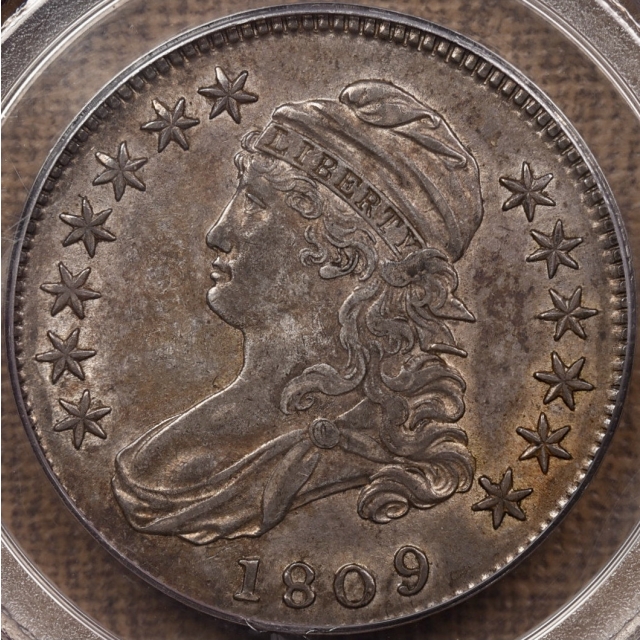 1809 O.106' (Prime die state) Capped Bust Half Dollar PCGS AU50 OGH CAC