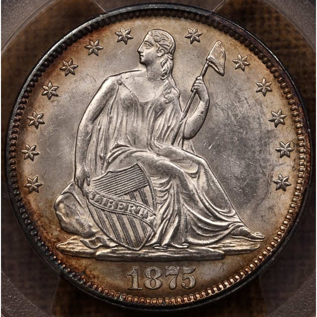 1875 Liberty Seated Half Dollar PCGS MS63